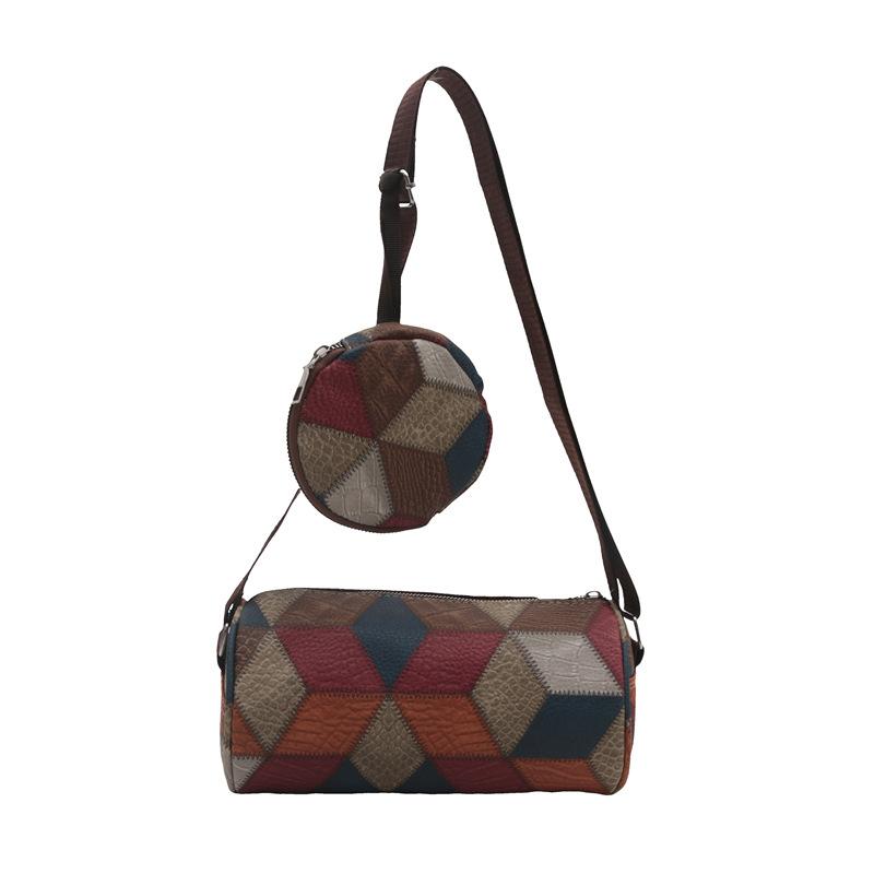 

Жіноча сумка для матері та дитини ранньої осені 2024 року, нова модна високоякісна саржева сумка на одне плече через плече, циліндр