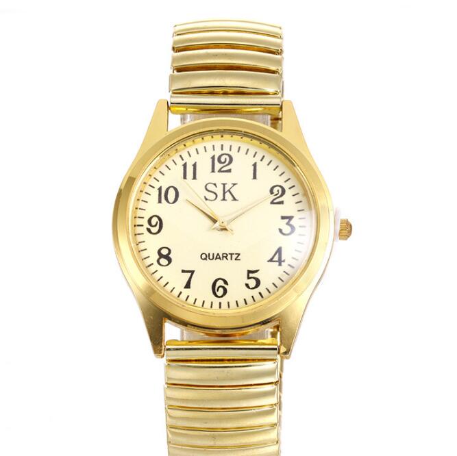 Montre-bracelet élastique de mode montre à quartz numérique simple pour hommes femmes montre de couple