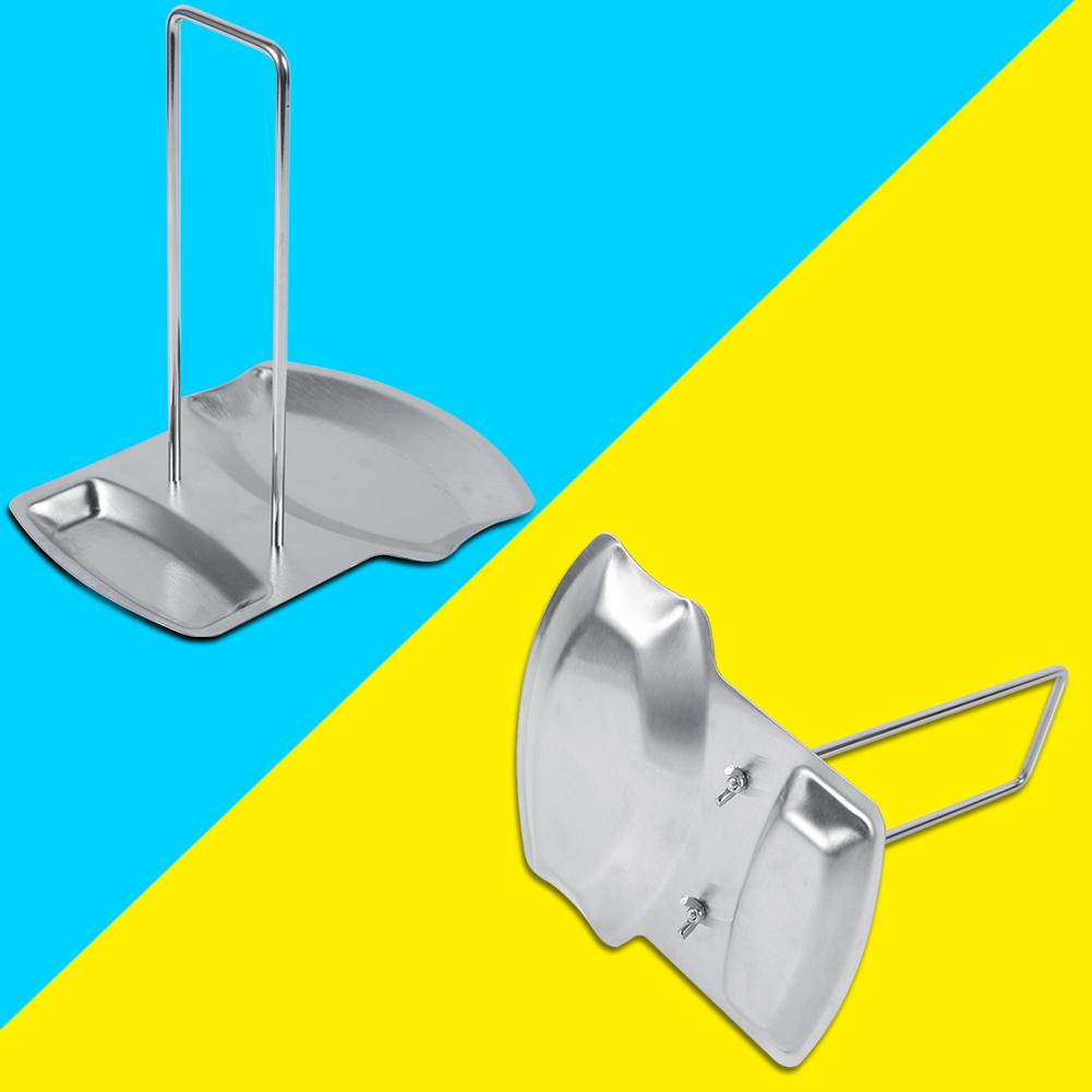 Stainless Steel Pot Lid Rack, Spoon Holder Stand for Kitchen with Sy Assembly, Compact Design for Cooking Utensils and Pan Covers