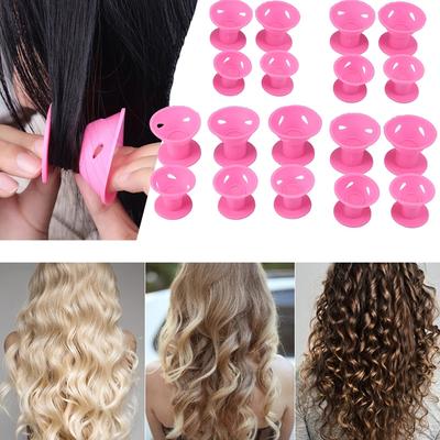 Set 10Pcs/20Pcs Soft Rubber Magic Hair Care Rollers Silicone Hair Curler No Heat No Clip Hair Curling Styling Diy Tool