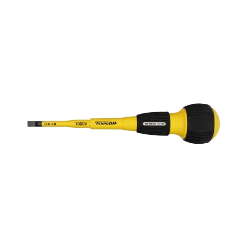 TSUNODA SZD-M6100 Insulated Screwdriver, Slim Shaft, 6x100mm, No Step