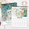 1pc, 2026Hand-Painted Floral Cat Series Wall Calendar, Cat Series, 12 Designs, Wall Calendar, Birthday, Christmas, New Year Gift