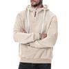 Herren Winter Hoodie Reißverschluss Halboffen Stehkragen Einfarbig Locker Pullover Sport Top Elastische Bündchen Halten Warm Alltagskleidung