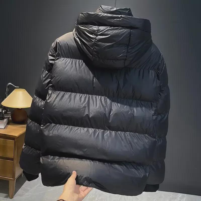 2023 Unisex Schwarze Glänzende Waschbare Daunenjacke - Kältebeständiger & Warmer Wintermantel