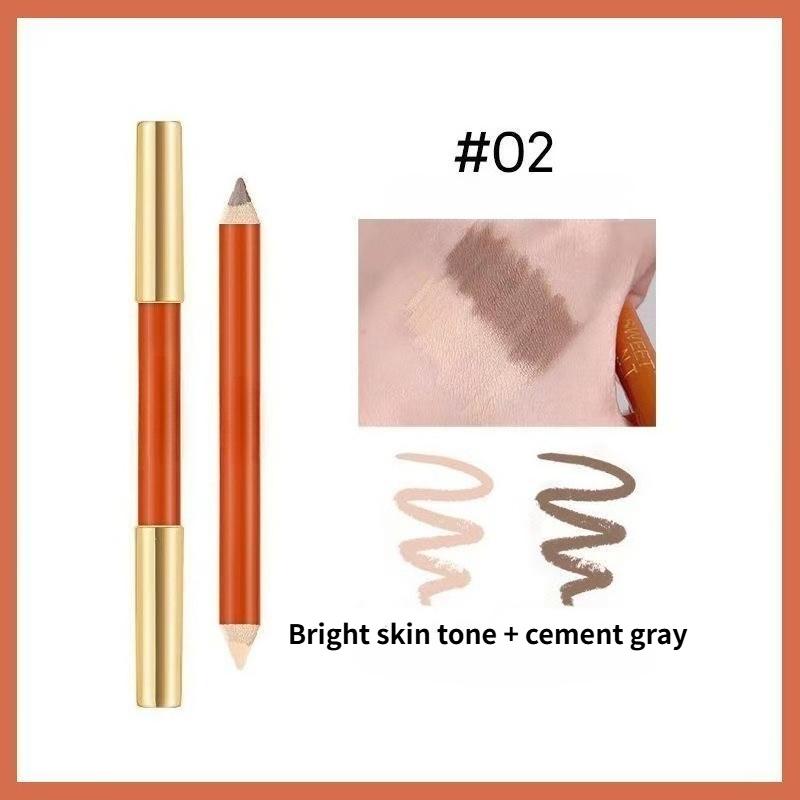 Three-dimensional Fine Double-headed Grooming Pen Highlight Brightening Modification Nose Shadow Shadow Integrated Grooming and Makeup Highlight Pen
