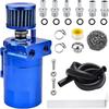 Universal Aluminum Baffled Oil Catch Can,Oil Separator Catch Can With Breather Filter 300Ml -Suitable For Cars And Trucks