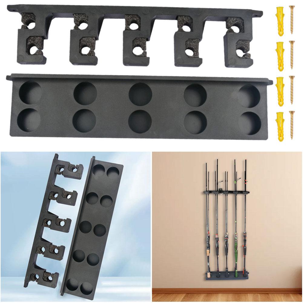 Fishing Rod Holder Seismic Moisture-proof 360 Degree Rotating Fishing Pole Multi-functional Bracket Wall Mount Modular Fishing