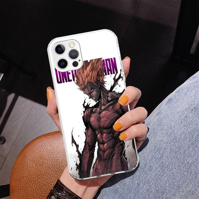 

One P-Punch-Man Garou Phone Case For iPhone 17 Air 16 Pro Max 16E 15 + 14 Plus 11 12 13 Mini 7 8 SE Gift Print Cover Fundas iPhone 14 Pro Max