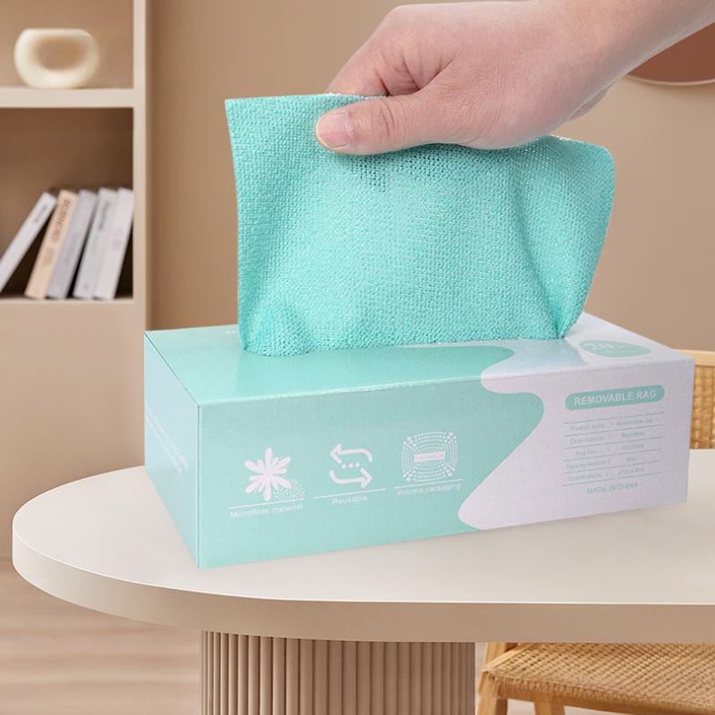 Microfiber Wash Cloth for Dishes,Multiuse Cleaning Rag 20x20cm,Kitchen Specific Dishwashing Cloth Disposable Cleaningcloth 20pcs/box,6 Box Mixed Color