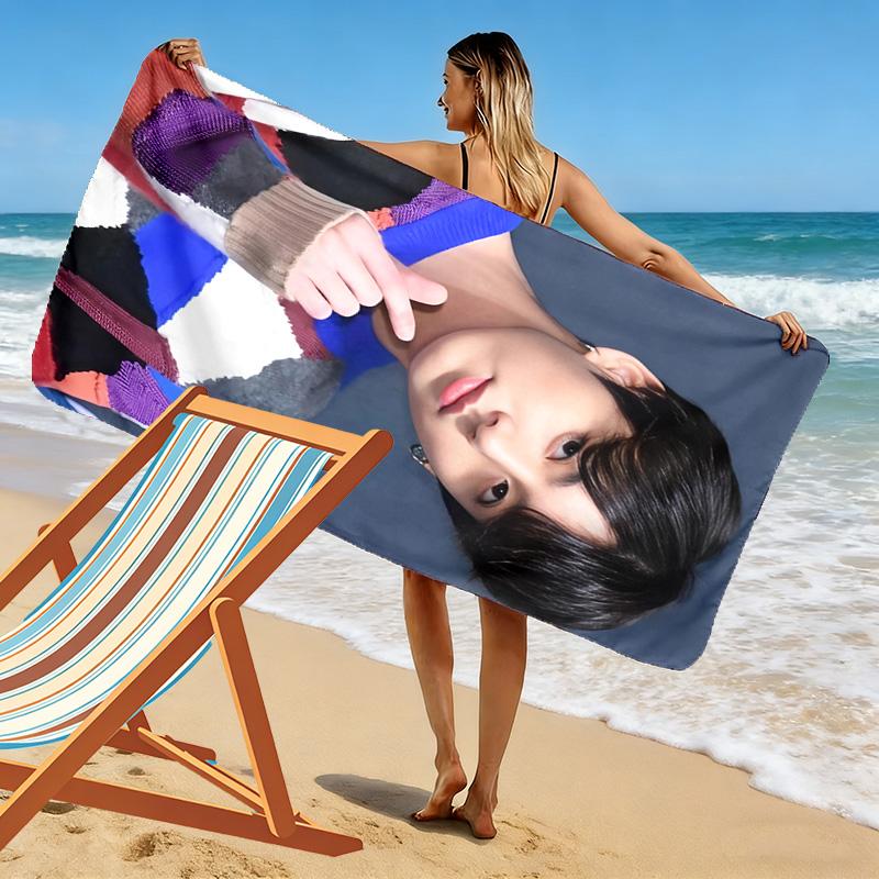 Jeon Jeongguk Print Beach Towel, Large Soft Quick Dry Towel for Beach Camping Swimming