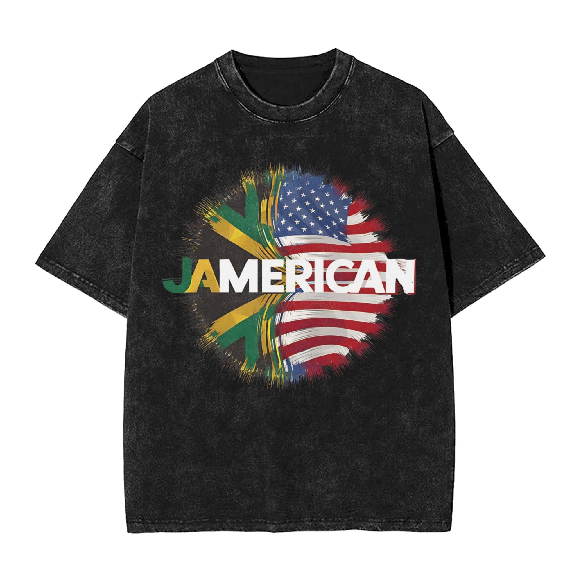 

Reggae Rasta ONE LOVE ONE HEART Washed T Shirts Streetwear Hip Hop Fashion TShirt Tees Unisex Women Cotton Oversize 2XL