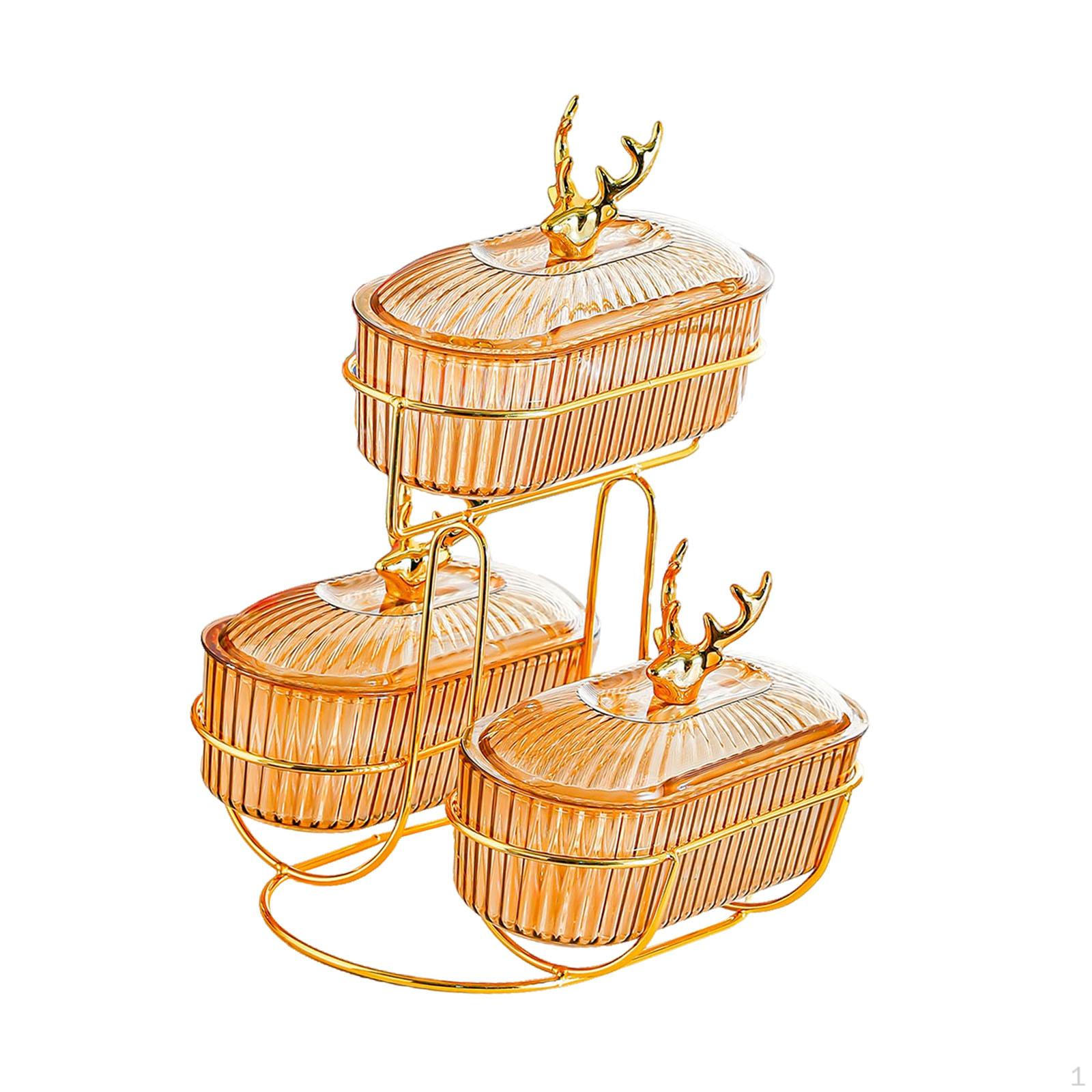 

Appetizer Platter, Dried Fruit Storage Tray, Nut Organizer, Serving Tray for Restaurants Brown with Elk