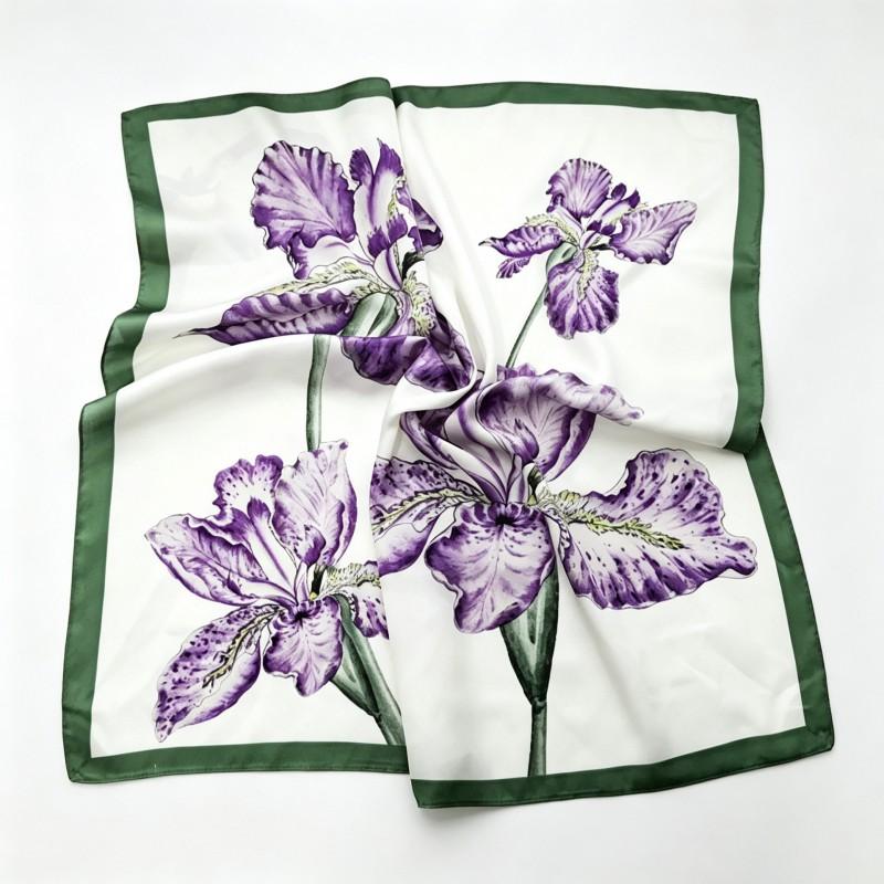 70x70cm Nylon Square Scarf Women Vintage Print Lightweight Accessory Office Casual Hair Styling