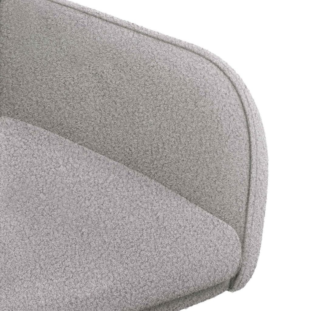 Dining Chairs 2 Pcs Boucle Light Gray 59 X 57 X 85 Cm
