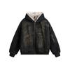 Men Winter Loose Fur Hooded Cotton Parka Streetwear Pockets Warm Thick Outwear