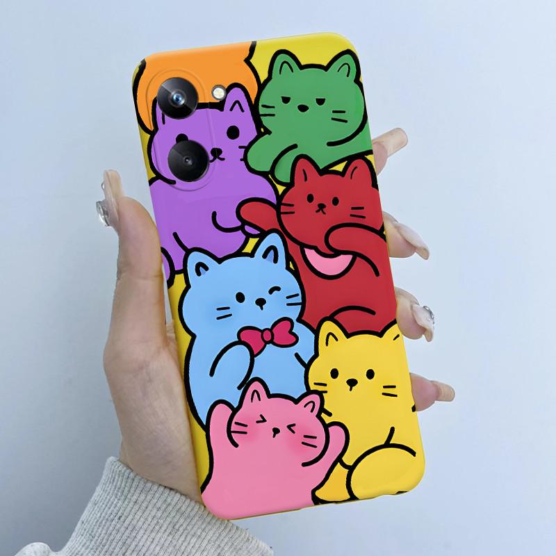 For Realme 10 Pro Phone Case RMX3661 Butterfly Flower Girl Design Soft Silicone TPU Back Housing for Realme 10Pro 5G 2022 Cover