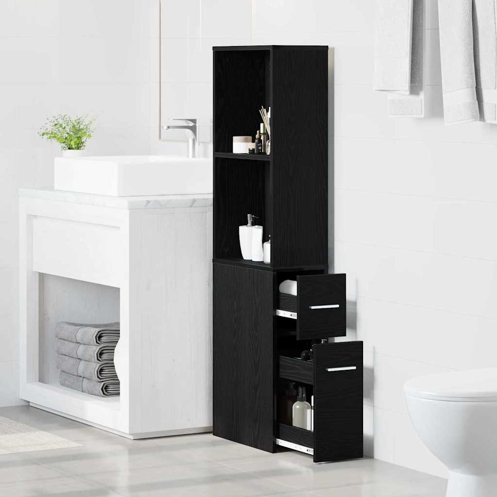 Bathroom Furniture Set Black Oak Look 22 x 41 x 135 cm