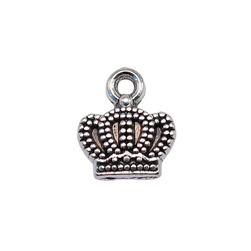 

20шт Подвески-короны Античное серебро Цвет Цинковый Сплав 11X10мм