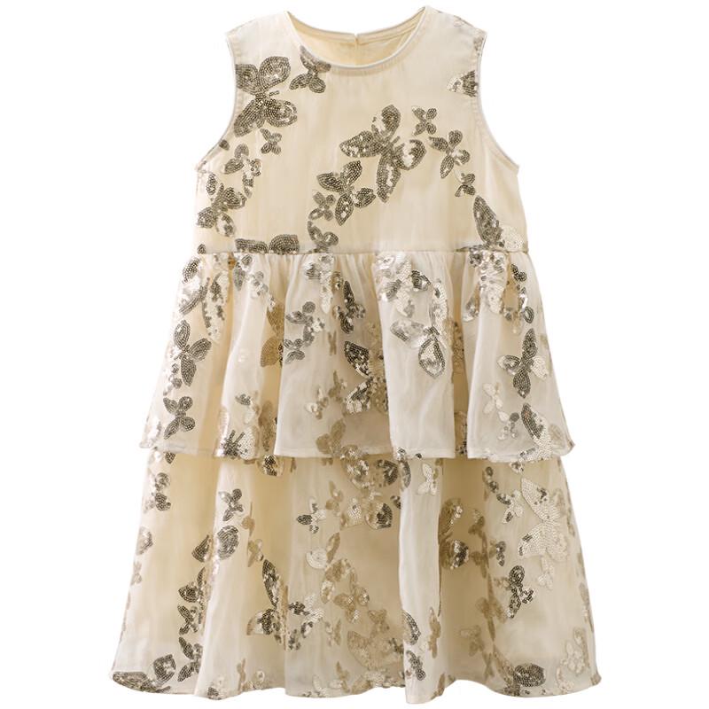 Hacikis Girls' Sequined Princess Tulle Dress