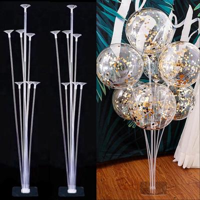7 Röhren Ballonständer Hochzeitstisch Ballonhalter Säule Geburtstagsfeier Dekoration Kinder Babyparty Konfetti Ballons Ständer