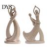 Home Decoration Ornament Abstract Couple Sculpture Ornament, Resin Sandstone Style Statue, Romantic Embracing Statue for Valentine Figure Living Room