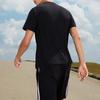 Adidas Metallic Logo Print Sports Short Sleeve T-Shirt Men Tops Black GV2913