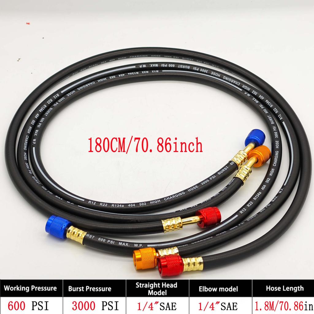 r134a R410A AC Refrigerant Charging Hoses HVAC Air conditioning tool car silicone hose pipe Air Condition System Maintenance