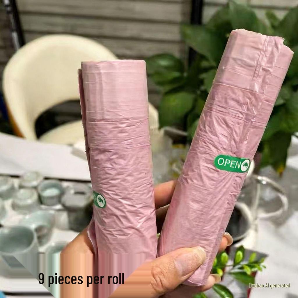 Automatic-Closing Thickened Drawstring Trash Bags for Hotel and Kitchen Use