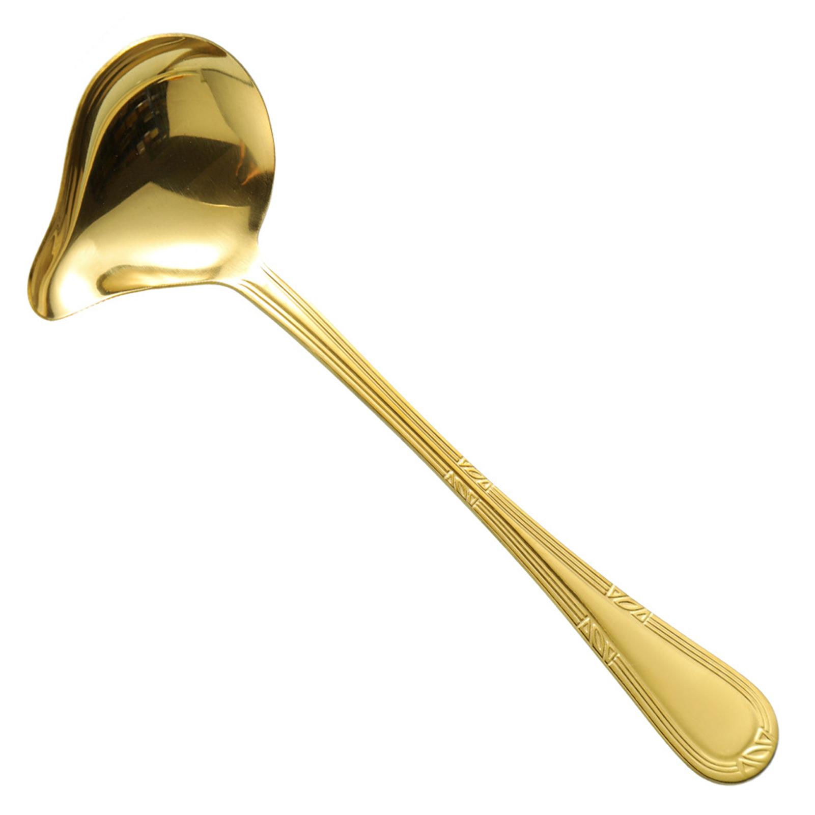 

Gravy Ladle With Pour Spout Mirror Polished For Elegant Plating Christmas Party Buffets Serving