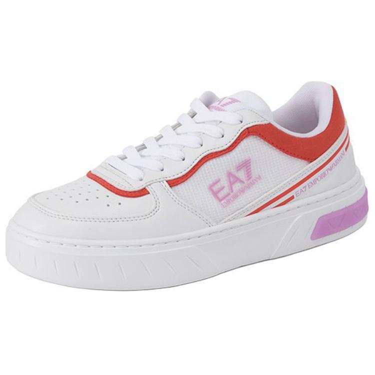 Emporio Armani EA7 Round Toe Flat Low Top Sneakers Unisex sneakers White X8X173XK374T580