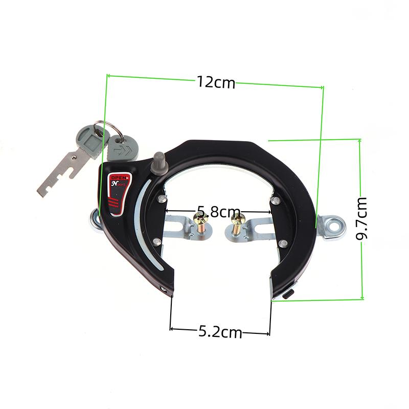 1 Set Anti Theft Alloy With 2 Keys Bike Horseshoe Lock For Mountain Bike Road Bicycle Crab Claw Lock Diy Accessories