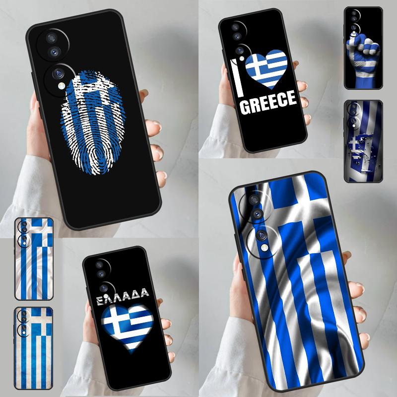 Greece Greek Flag Case For Honor 90 Lite 50 70 Magic 5 6 Pro X6 X7 X8 X9 X6a X7a X8a X9a X9b X8b Cover Coque