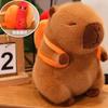 22Cm New Simulation Capibala Shoulder Bag Series Stuffed Plush Toy Cartoon Anime Cute Gift For Children'S Birthday Fun Doll