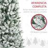 Snowy Artificial Christmas Tree 183cm with 479 Branches and Metal Stand, Green Christmas Tree for Indoor Living Room
