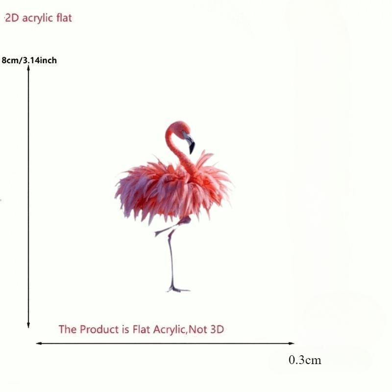

Акриловий 2D плоский милий рожевий фламінго, що висить, прикрашає брелок для салону автомобіля About 20g