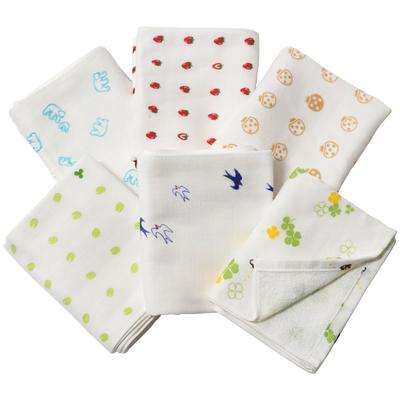 Hiorie Made In Japan Face Towel Gauze Towel Set of 6 Petit 6 Patterns Senshu Towel