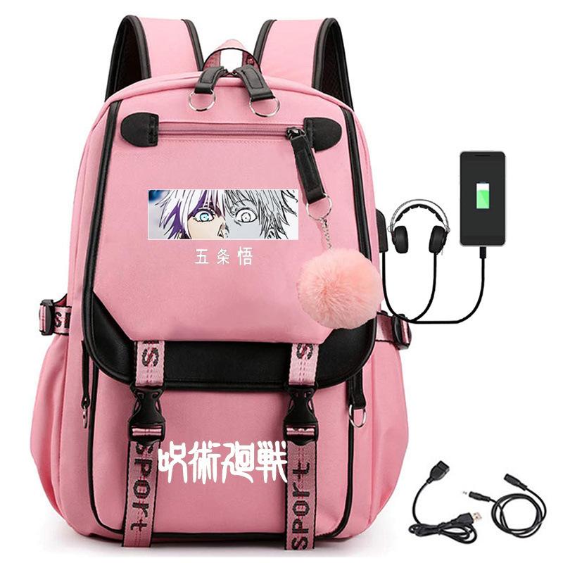 Animation Spell Return To Fight Peripheral Backpack Large Capacity Student Schoolbag Outdoor Travel Bag Multi-function Computer Bag