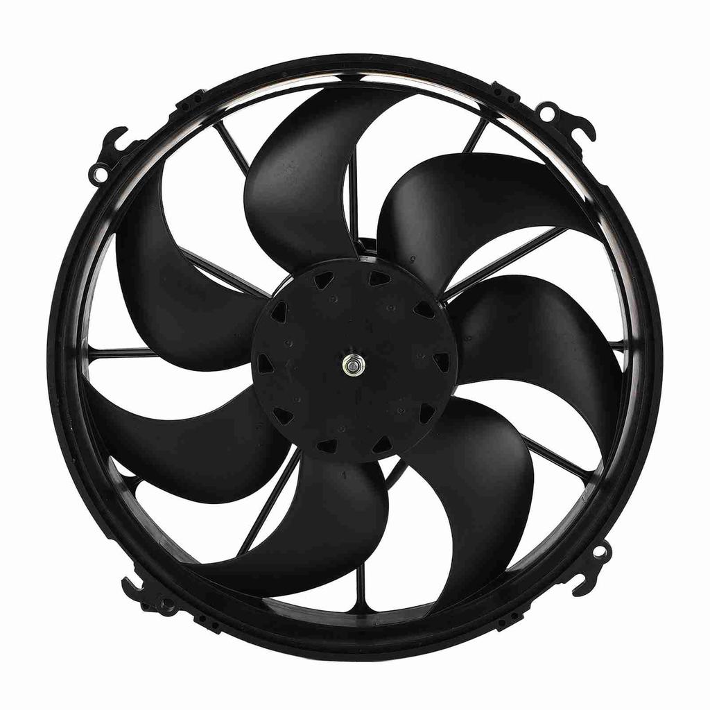 24V Car Cooling Air Fan 7 Blades 160W Power Heat Dissipation Black for Buses Trucks