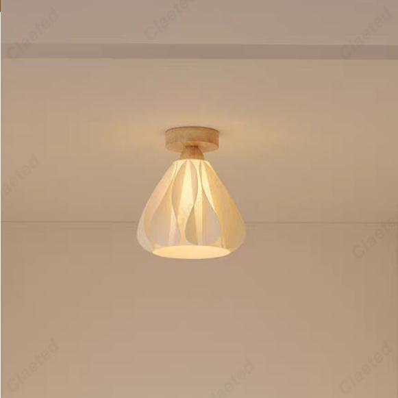 

Creative New LED Log Cream Ceiling Lamp Living Room Dining Room Hallway Porch Balcony Lighting warm light