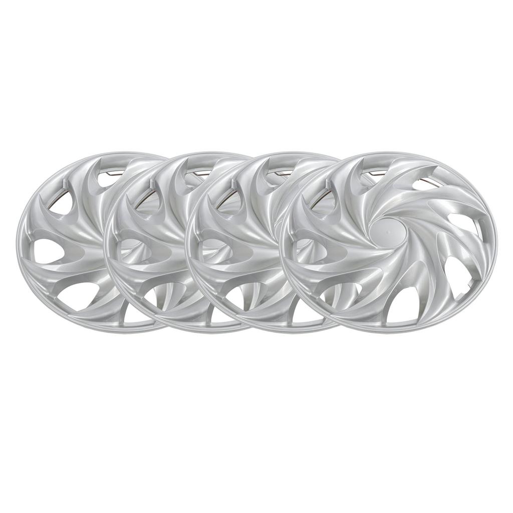 4 Pcs 14 Inch Wheel Hub Cap Universal Fit Silvery Wheel Hub Rim Cover for Cars Trucks Vans
