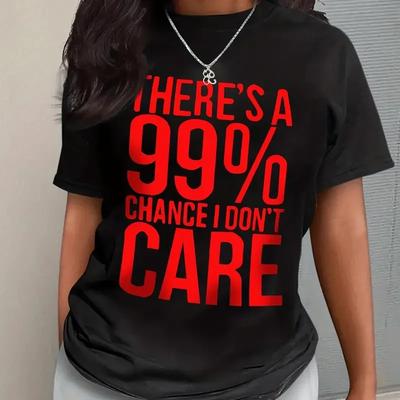 Simple Letter Print T-shirt Casual Crew Neck Short Sleeve Summer T-shirt Women's Clothing Crew Neck Summer Tee Women's Top
