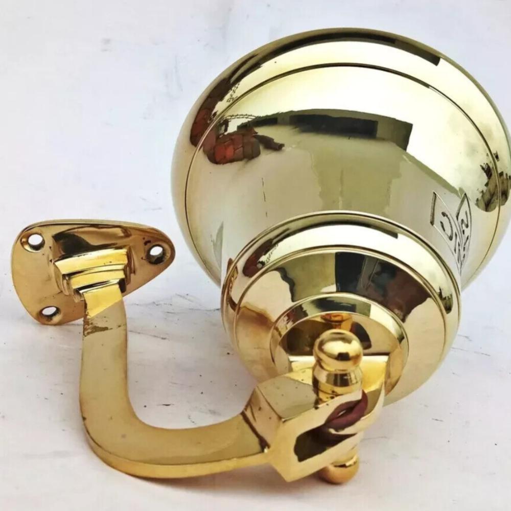 6" Full Brass Titanic Bell with Bracket and Rope for Ringing