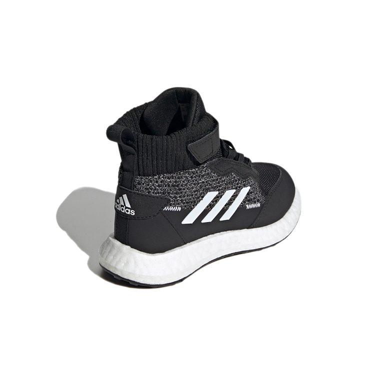 Adidas Abrasion Resistant High top Kids' Running Shoes Black White Kids' FZ2505