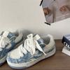 Niche Denim Blue Board Women's Ins Tide  Spring New Versatile Platform Casual Shoes