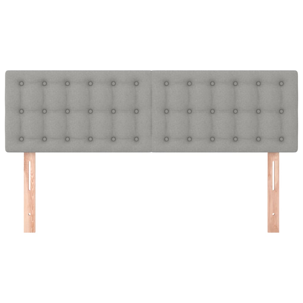 Vidaxl Bed Headboards, 2 Pcs, Light Gray, 72X5X78/88 Cm, Fabric