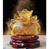 Jubao Tray, Yuanbao (Ingot), Citrine Ornament, Wealth and Good Fortune, Feng Shui Ornament, Lucky Charm, Interior Decor, Prayer for Wealth, Good Luck,