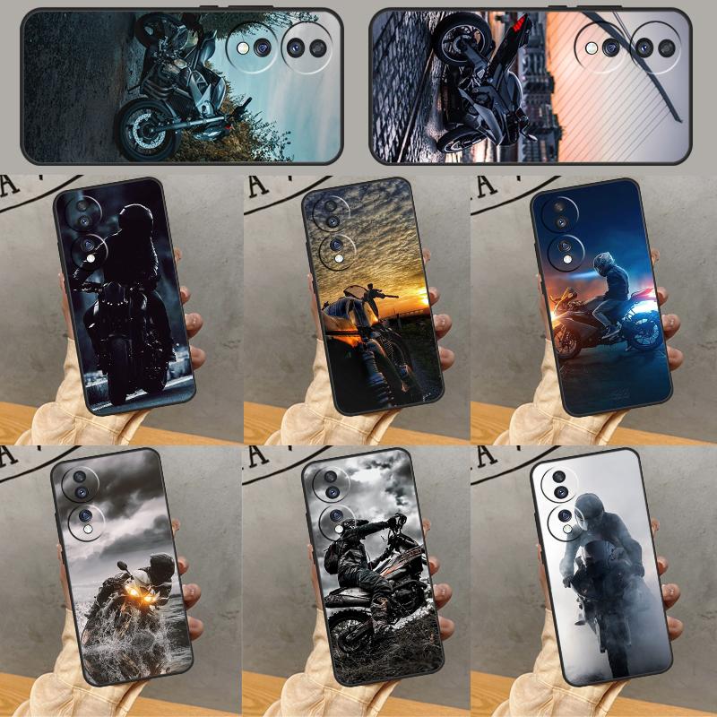 Fashion Motorcycle Man Case For Honor 200 Pro 50 70 90 Lite X9b X9a X8b X8a X8 X9 X9c Honor Magic 7 6 5 Lite Cover