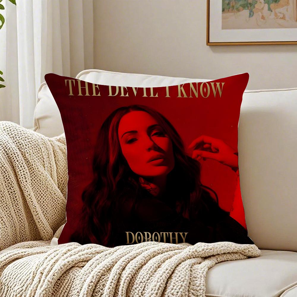 Retro Rock Band DDorothy Cushion Cover Linen Pillowcase Soft for Sofa Bed Home Room Decor