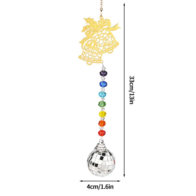Crystal Spiral Wind Chime Prism Sun Light Catcher Rotating Hook Wind Spinner Pendants Home Nursery Garden Yard Hanging Decor