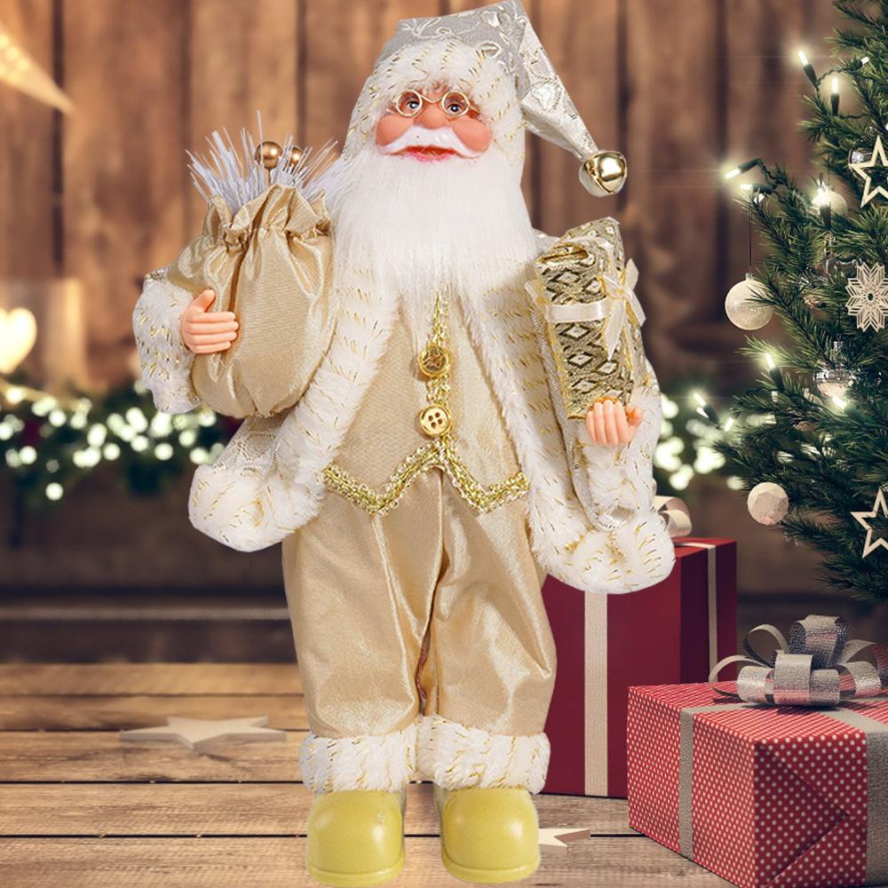 12-Inch Standing Santa Claus Figurine – Christmas Holiday Decor and Gift Ornament